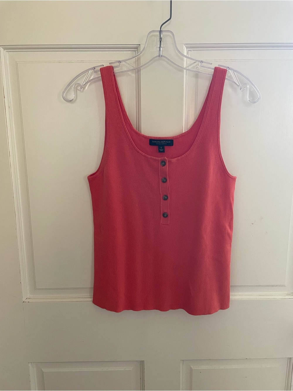 Classic Ribbed Sweater Tank Top - Orange